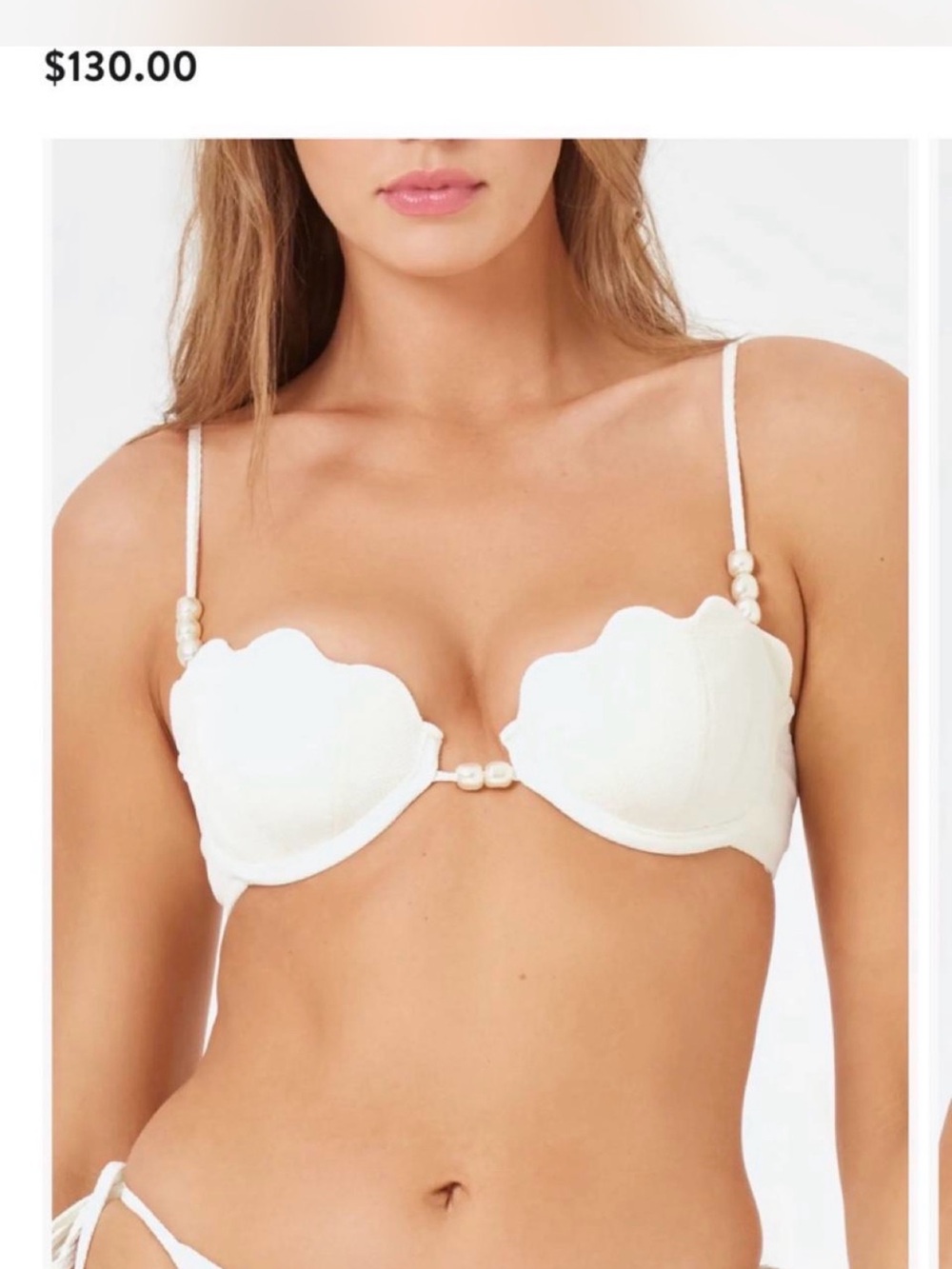 L space sunrise shell top bikini top
#summer #bikini top #bridal #white party